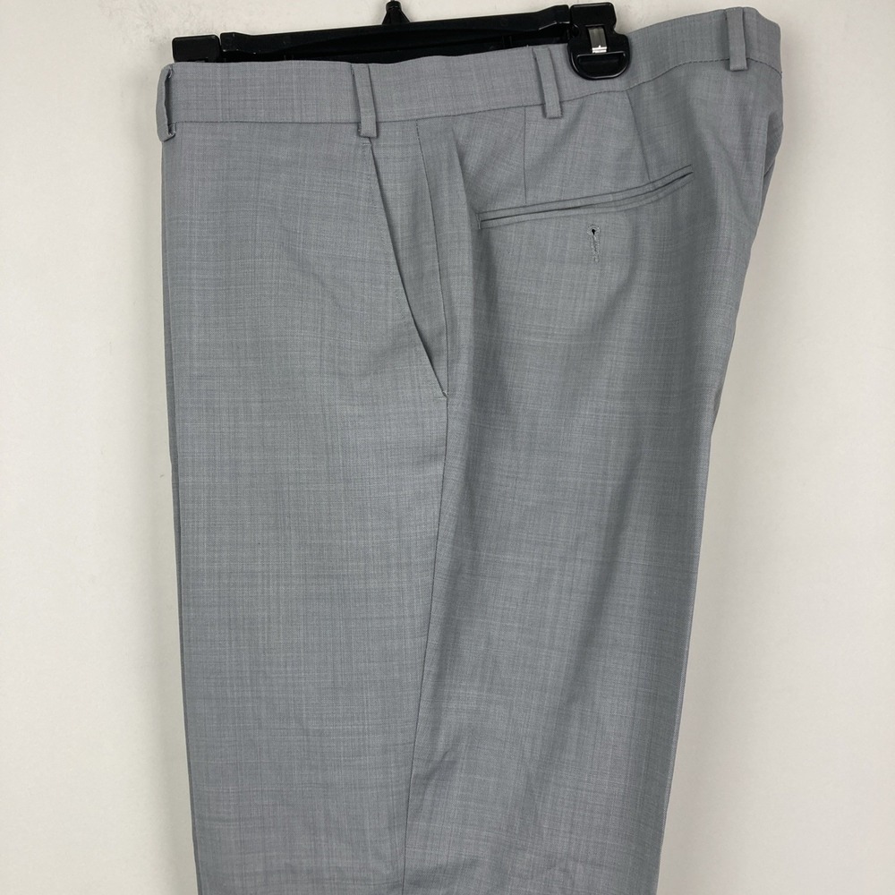 Bar III Mens Slim fit Dress Pants 38W 27L Light Grey Solid Stretch